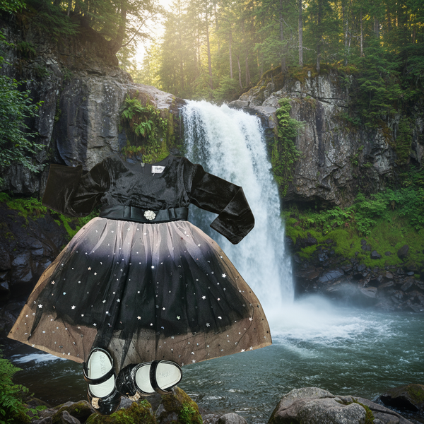 VeLour BLack  LongSLeeves starS [1010]