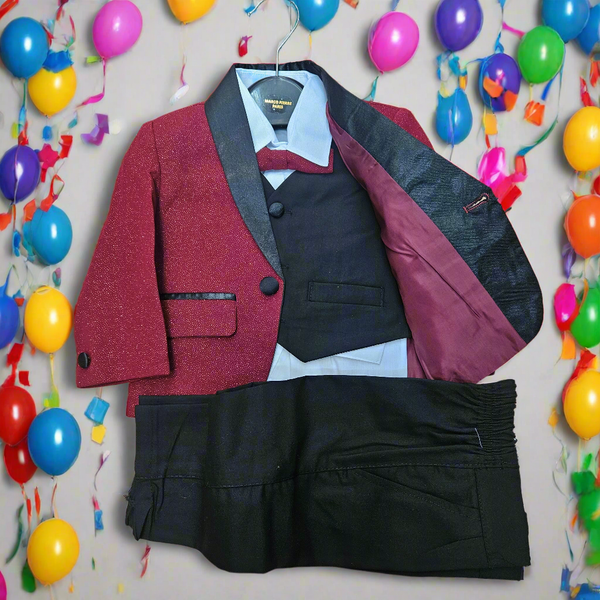BoYs special Occasion [maroon SparKLing/glliter ]