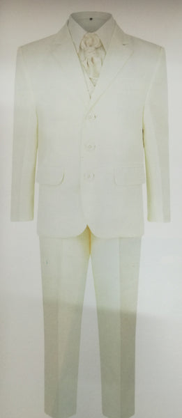 Boys 5 pcs Cream Suit